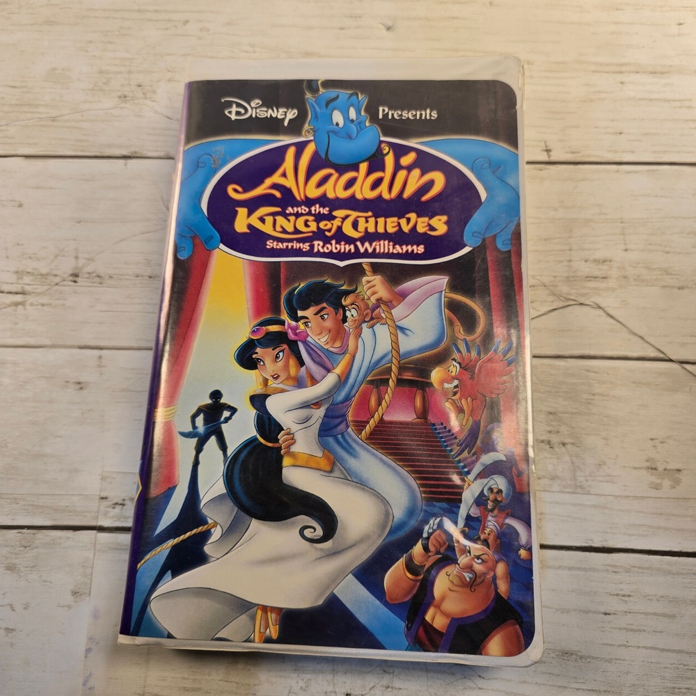 Disney Aladdin and the King of Thieves VHS Robin Williams Clamshell Case Movie